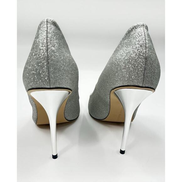 Good American Emma Silver Glitter Stiletto Heels Women’s Size 12 New Box - Picture 12 of 16